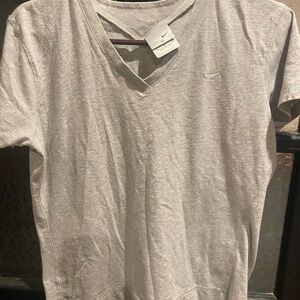 Nike Women's Gray V-Neck Tee